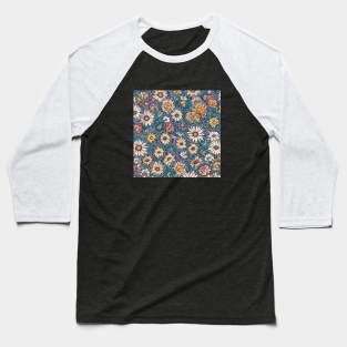 Daisies Minimalist Flora Vintage Retro Since Baseball T-Shirt